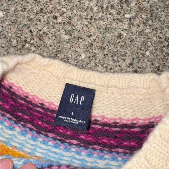 Gap fair isle crazy stripe sweater - Picture 2 of 2